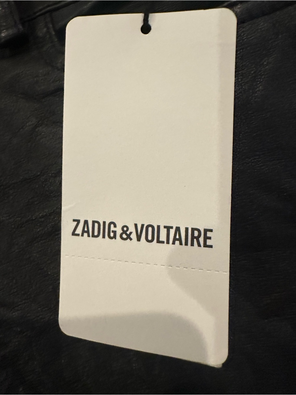 $900 Zadig & Voltaire Phlame Cuir Frosse Leather Pants Noir Black NWT FR 38 US 6 - Picture 5 of 6